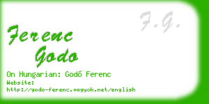 ferenc godo business card